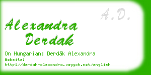 alexandra derdak business card